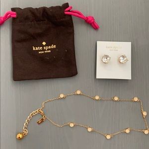 Kate Spade Gatsby Dot Necklace + Round Studs